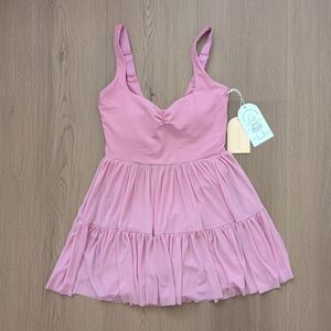 New Blogilates Women's Sweetheart Ballerina Dress Activewear Pink Medium